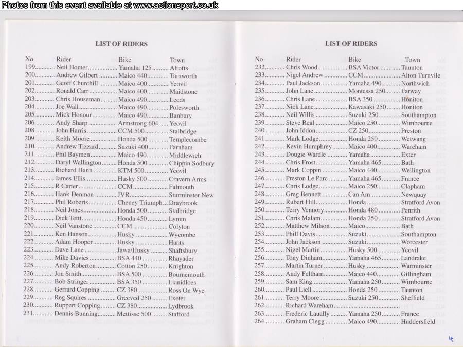 Event programme page